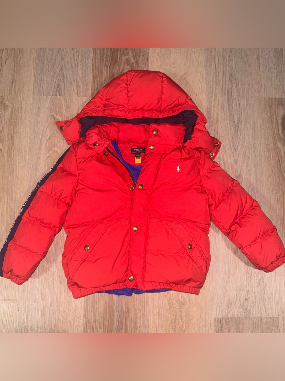 Polo Ralph Lauren Kids Red Puffer Coat - Size 7